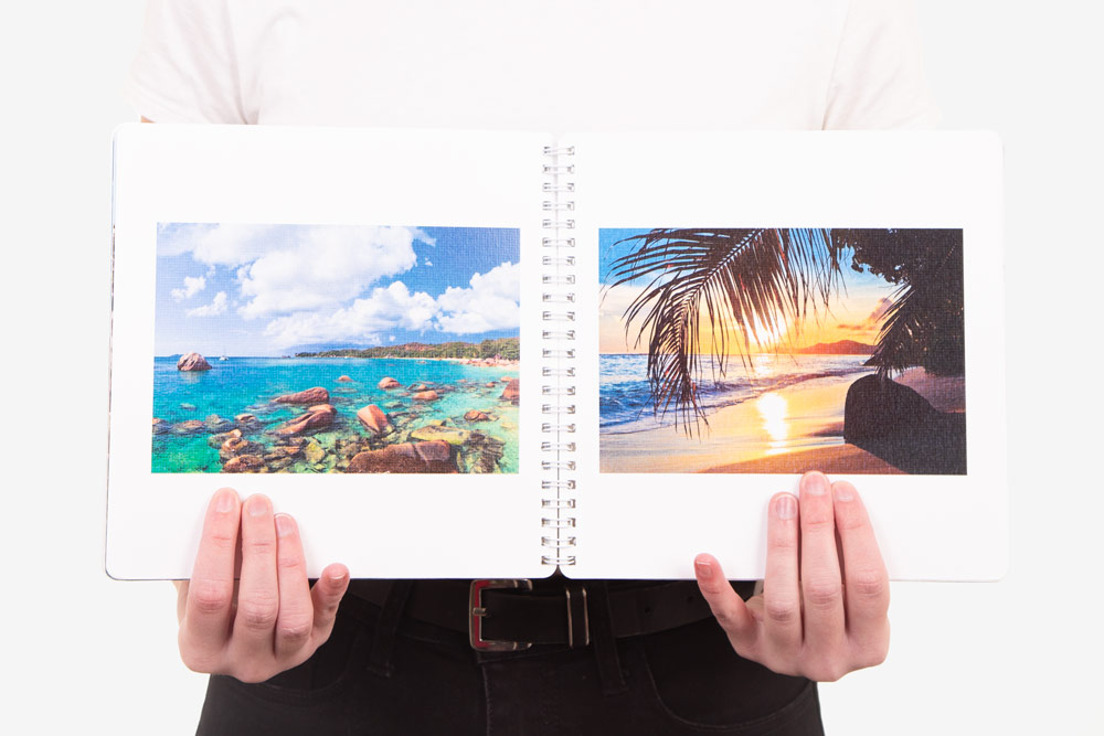 Custom spiral bound photo book