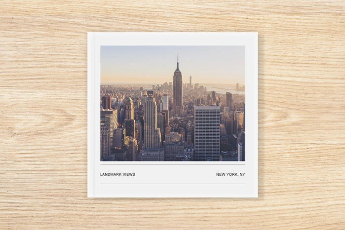 Personalized photo book with a soft cover and layflat pages