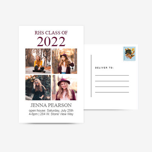 Graduation, Announcement, Invite, Postcard, Class of 2022