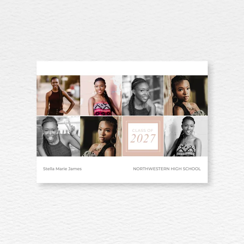 Collage Block 7x5 Flat Card | 2-Sided | Personalized Photo Gifts and ...
